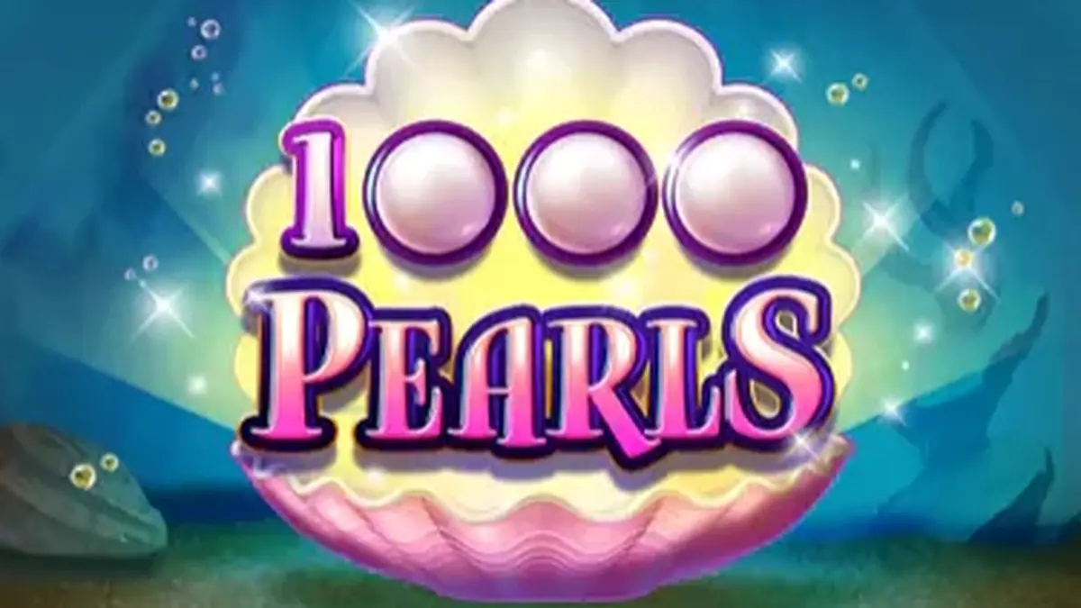 Tampilan layar permainan slot 1000 Pearls dengan tema bawah laut yang kaya dan mutiara berkilauan.